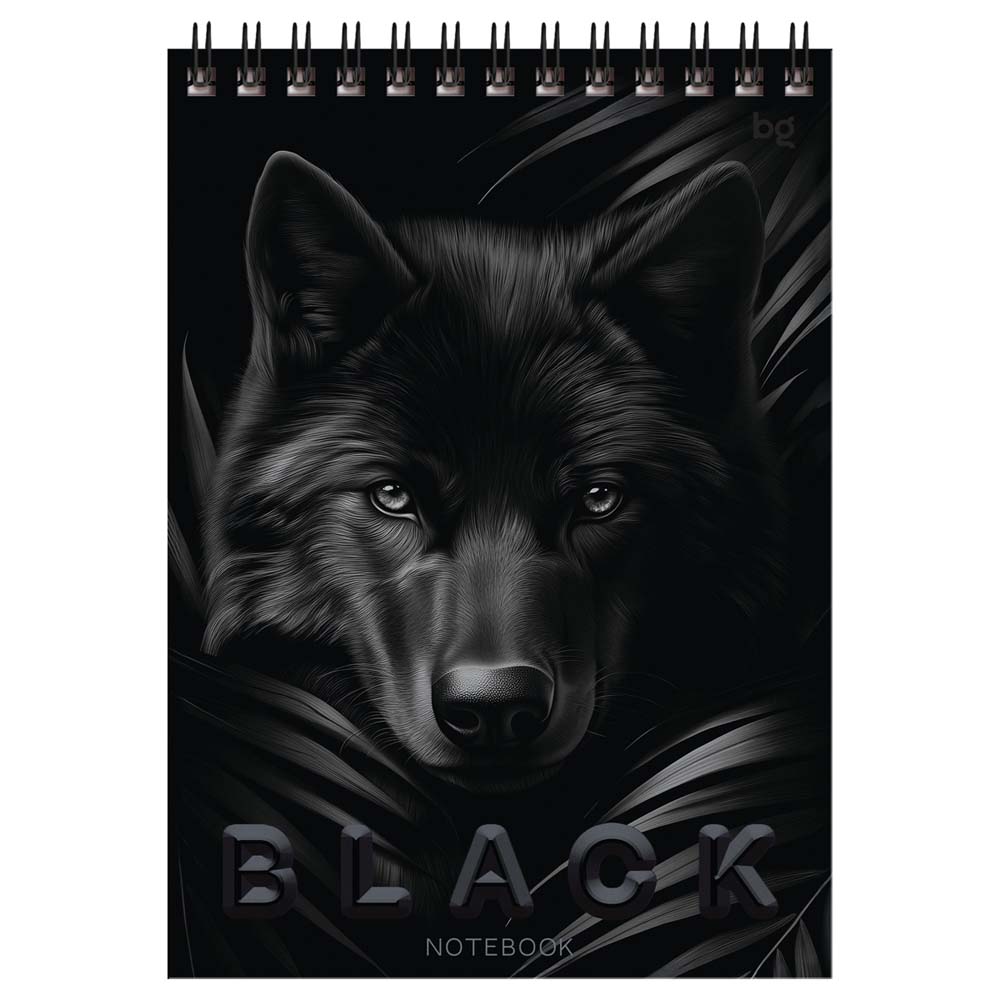 Блокнот а5 гребень 40л. кл. "just black" (bg) асс-т