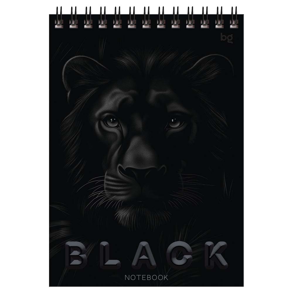 Блокнот а5 гребень 40л. кл. "just black" (bg) асс-т