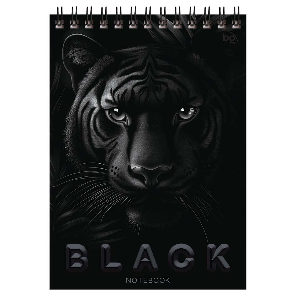 Блокнот а5 гребень 40л. кл. "just black" (bg) асс-т