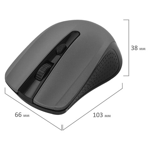 Мышь оптическая usb беспроводн. 1600 dpi 4 кн. sonnen "v99" серая