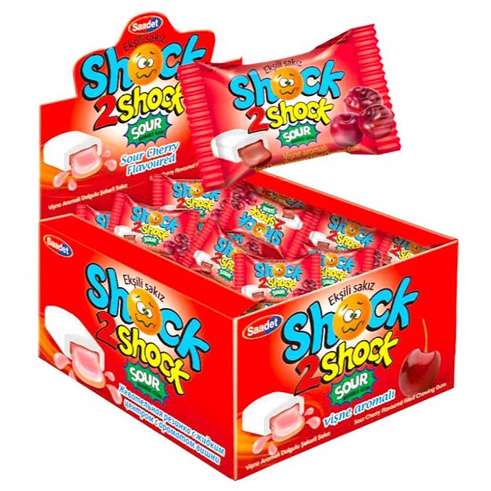 Жевательная резинка "shock 2 shock" вишня 4г