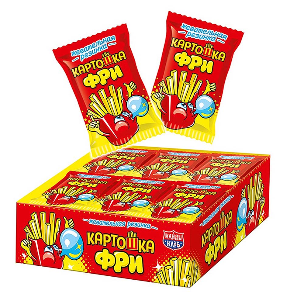 Жевательная резинка "картошка фри" 15г