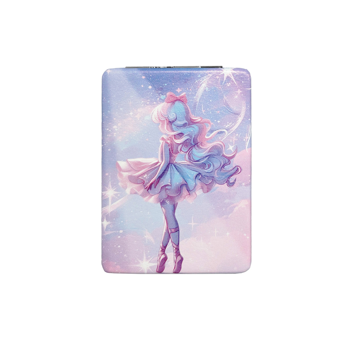 Зеркало кокос "magic ballerina" 6х8,5см кож.зам.