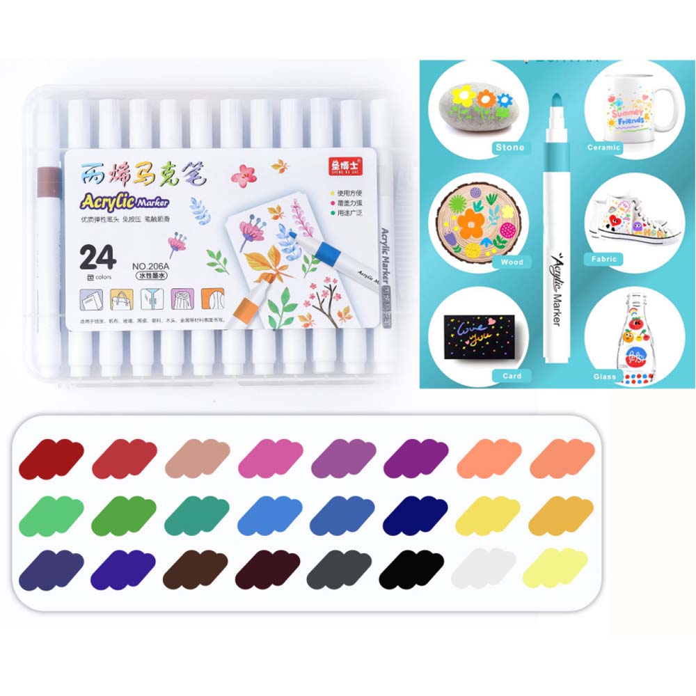 Набор маркеров акрил. кокос "sheng bo shi" 24цв.