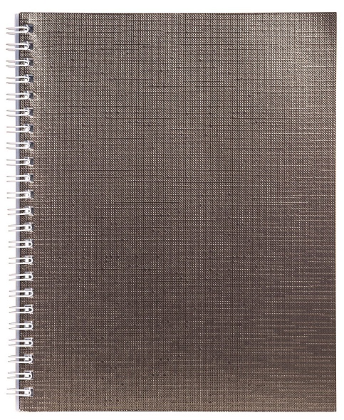 Тетрадь на гребне бумвинил metallic 48л. кл. коричневая (hatber) б/б