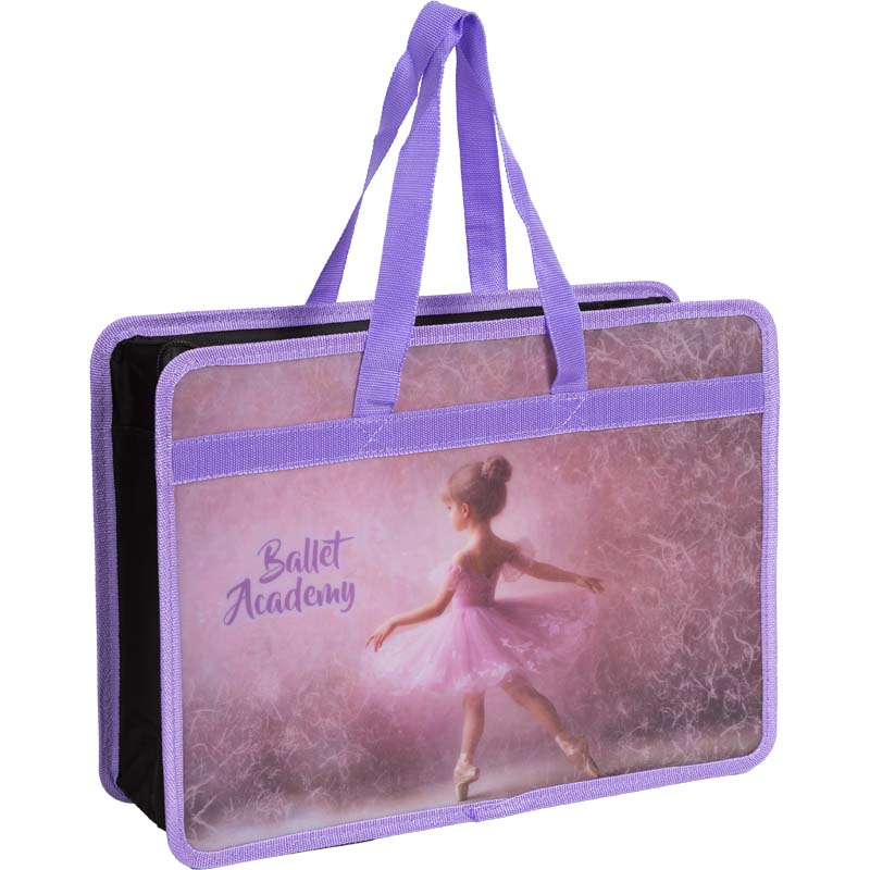 Папка-портфель пласт. а4+ devente "ballet academy" 34х25х10см на молнии с ручками