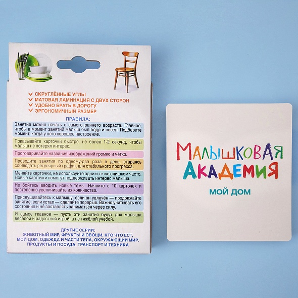 Карточки развивающие "малышковая академия. мой дом" 60 карт. (hatber)