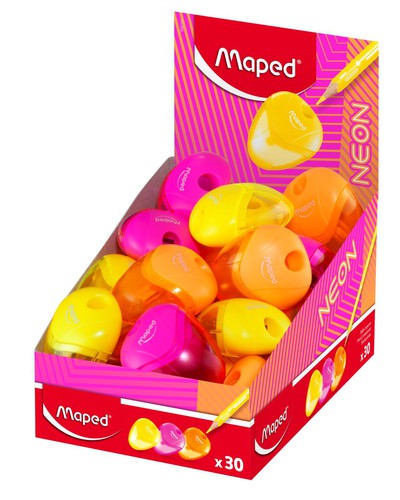 Точилка с контейнером maped "neon igloo" 1 отв. конт. асс-т