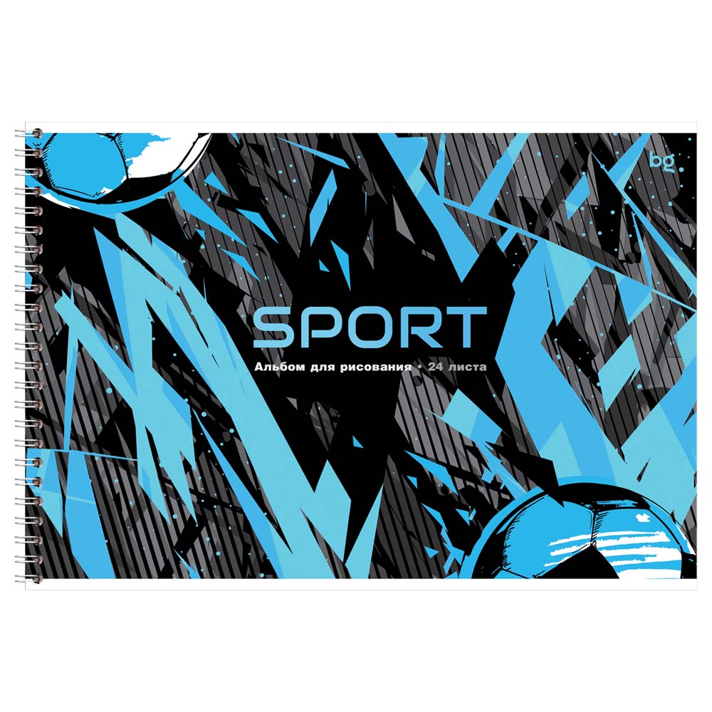 Альбом д/рис. а4 24л.гребень "sport" (bg) асс-т