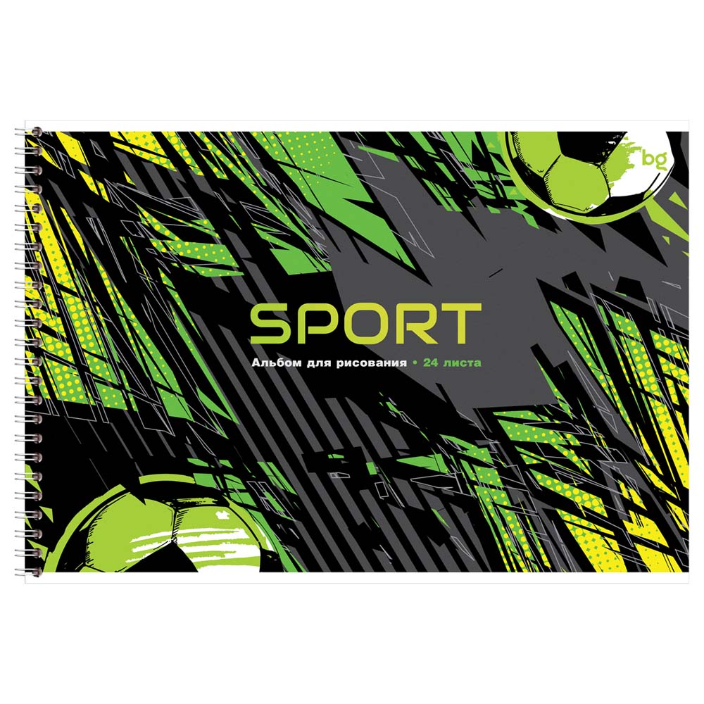 Альбом д/рис. а4 24л.гребень "sport" (bg) асс-т