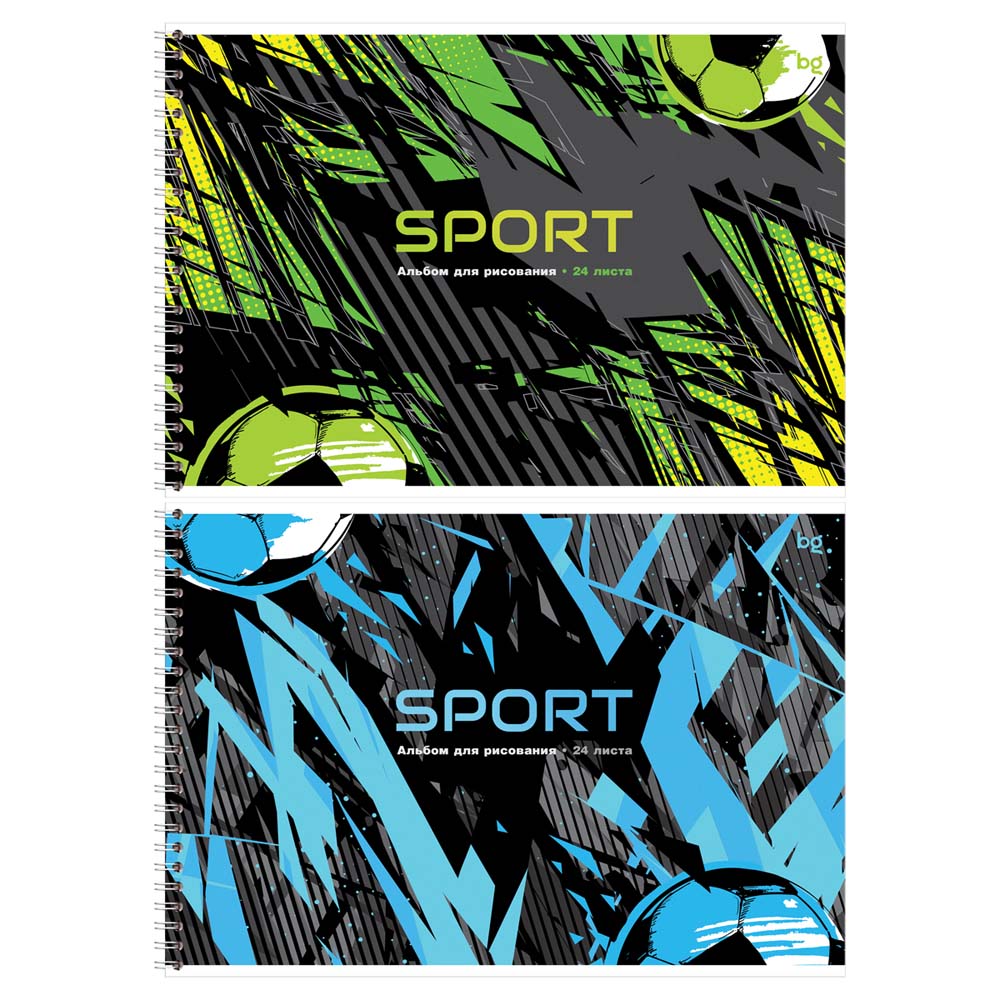 Альбом д/рис. а4 24л.гребень "sport" (bg) асс-т