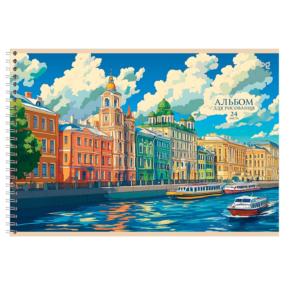 Альбом д/рис. а4 24л.гребень "русская архитектура" (bg) асс-т