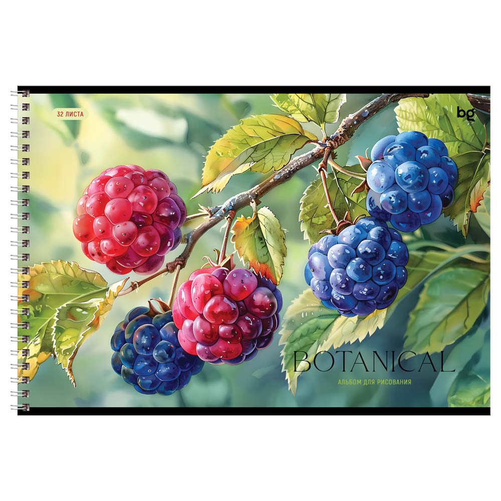 Альбом д/рис. а4 32л.гребень "botanical" (bg) асс-т