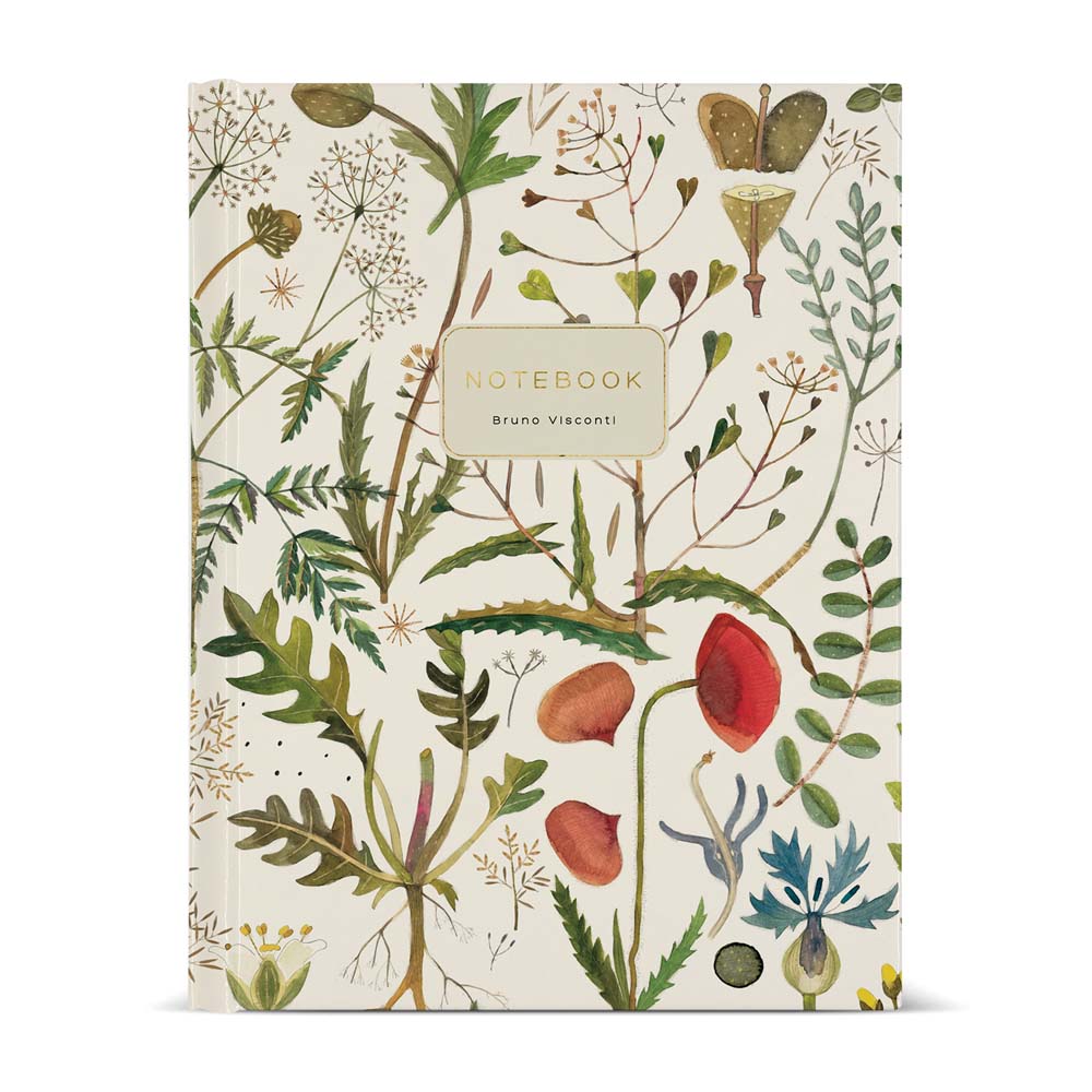 Тетрадь на кольцах 80л. кл. тв.обл. "flora. луговые травы" (bruno visconti) глянц.лам.
