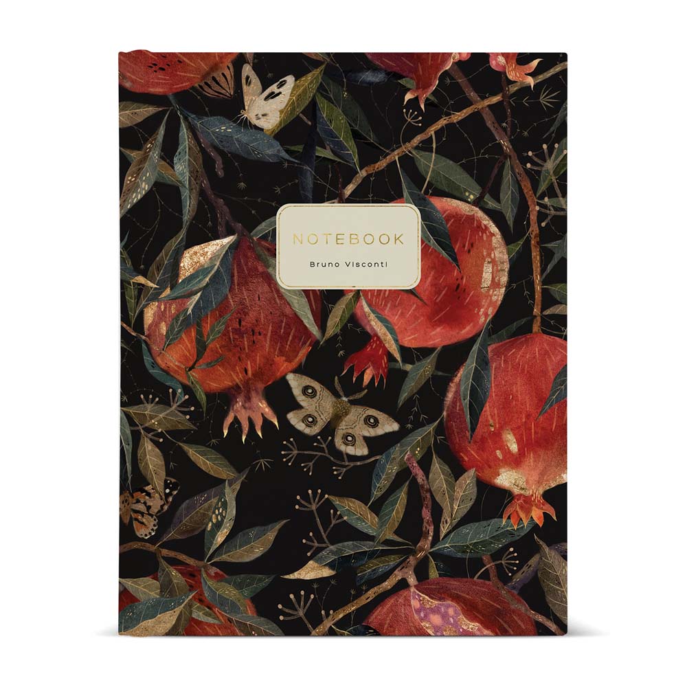Тетрадь на кольцах 80л. кл. тв.обл. "flora. гранат" (bruno visconti) глянц.лам.