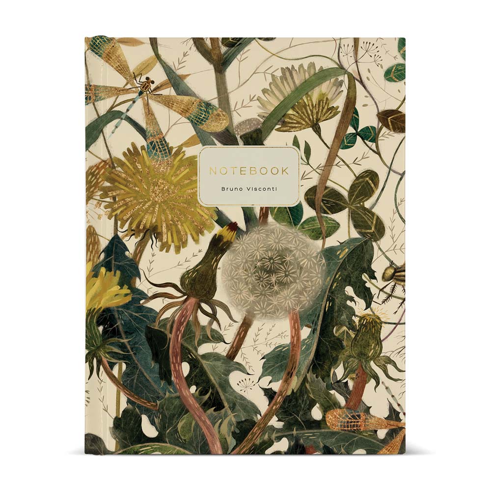 Тетрадь на кольцах 80л. кл. тв.обл. "flora. summer greens" (bruno visconti) глянц.лам.