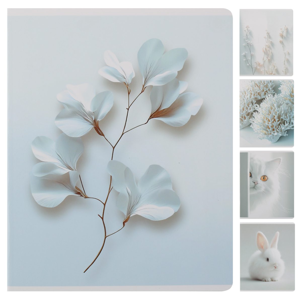 Тетрадь 48л. кл. "white color" (кокос) б/б,мат.лам.,асс-т