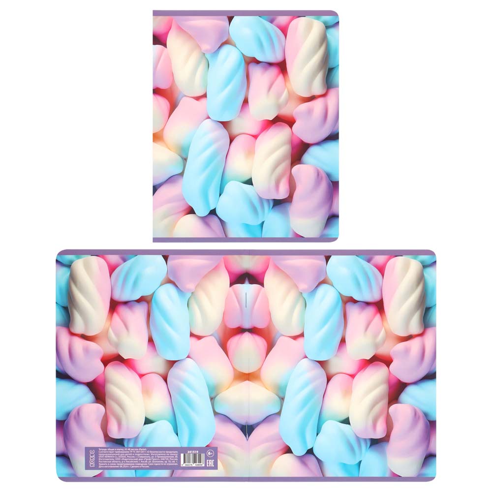Тетрадь 48л. кл. "pastel" (кокос) б/б,мат.лам.,асс-т