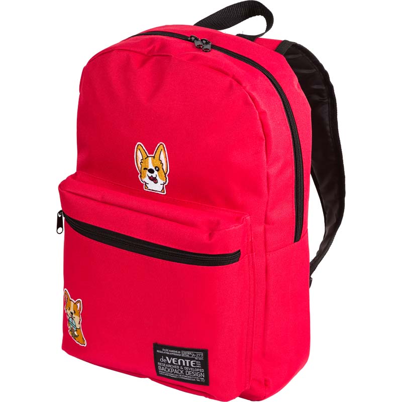 Рюкзак devente "corgi" красный 40х29х17см