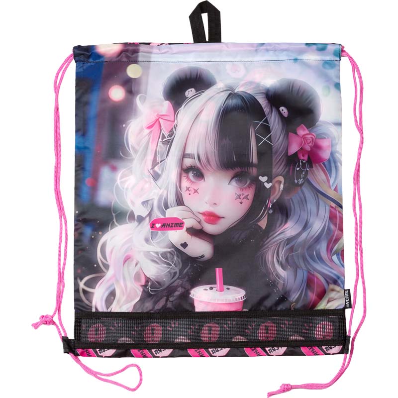 Сумка для обуви devente "i love anime" 40х47см