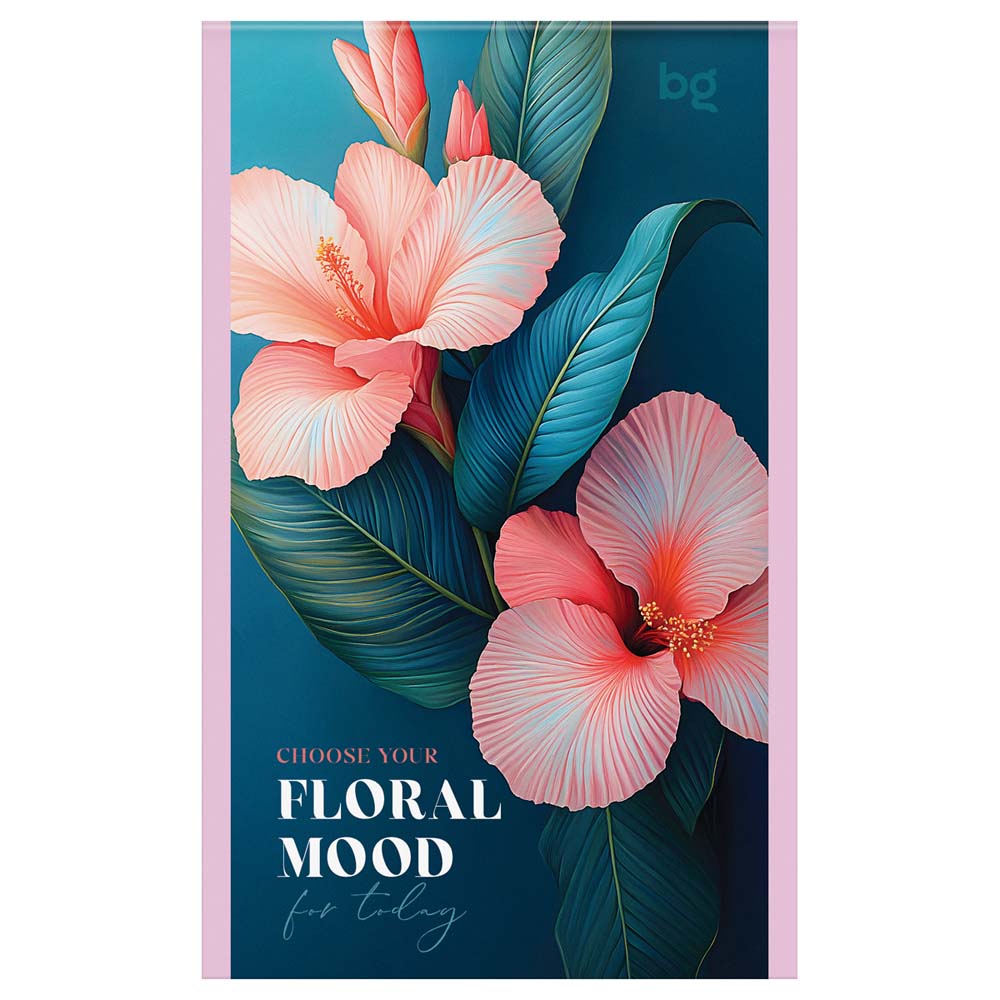 Блокнот а6 скрепка 32л. кл. "floral mood" (bg) асс-т