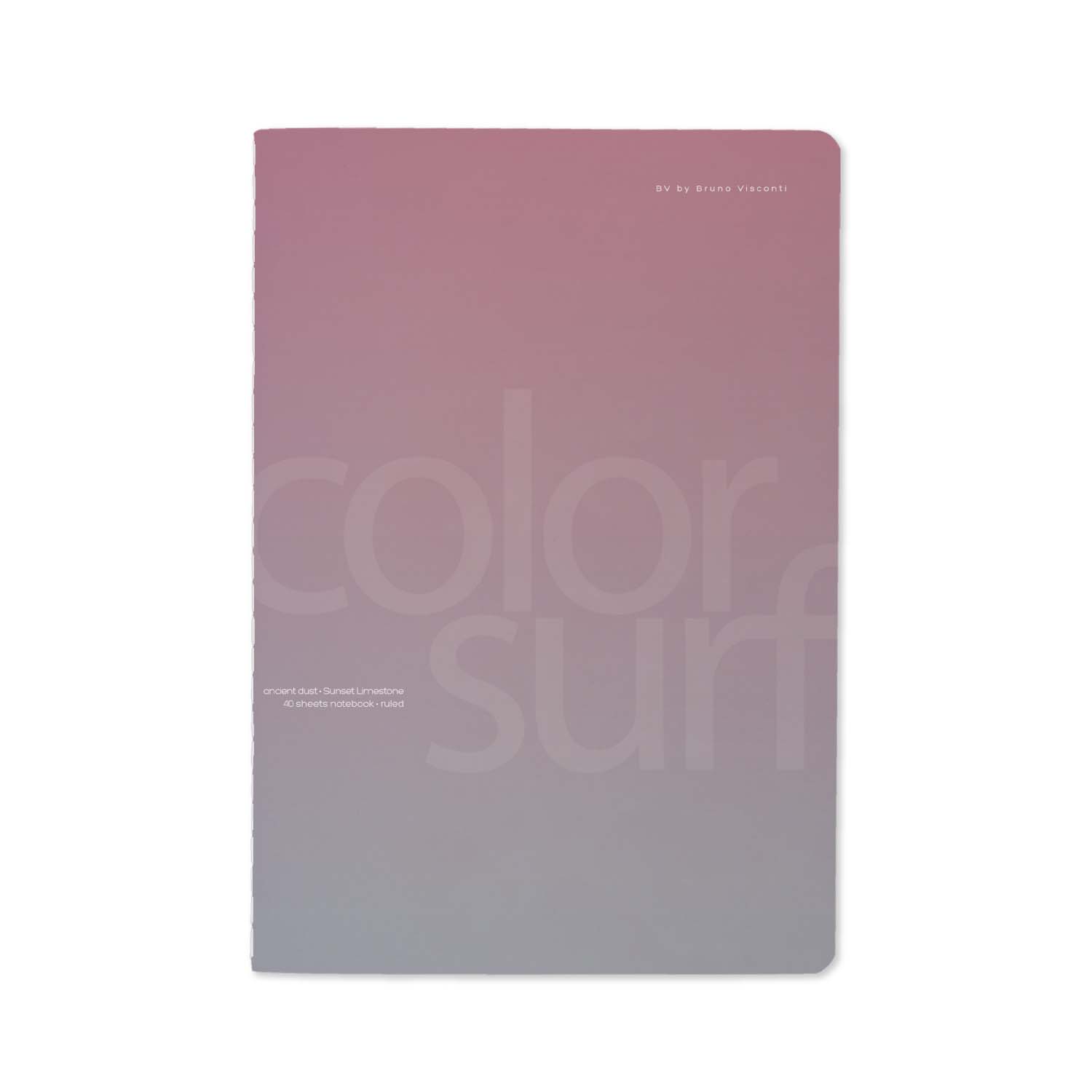 Тетрадь 40л. лин. "color surf. morandi pink" (bruno visconti) т/б,софт тач,фольга,цветной форзац