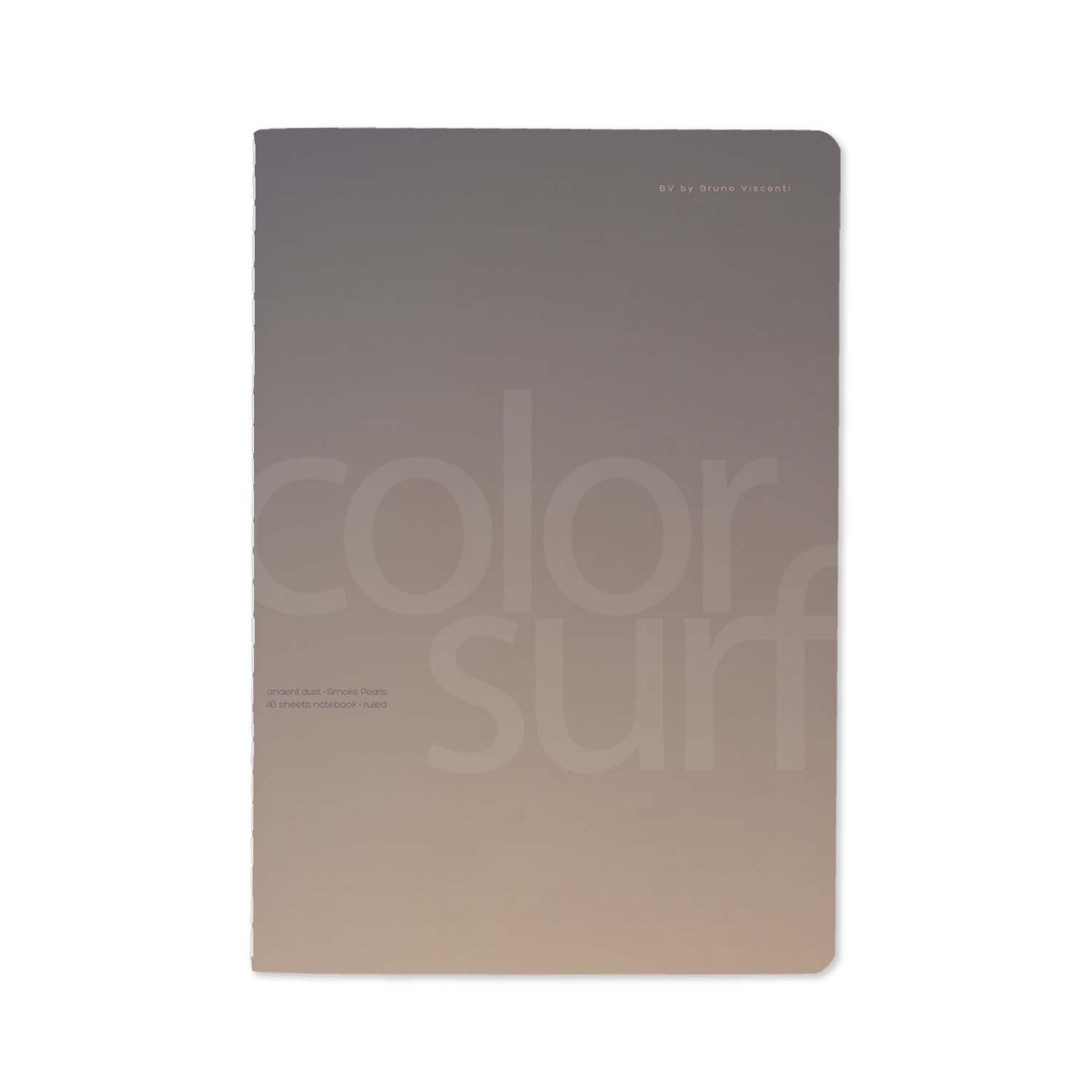 Тетрадь 40л. лин. "color surf. morandi grey" (bruno visconti) т/б,софт тач,фольга,цветной форзац