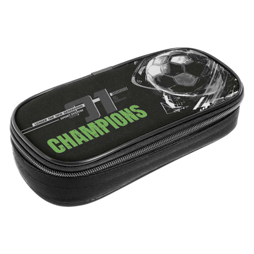 Пенал овал кокос "champions" 200х90х40мм ткань