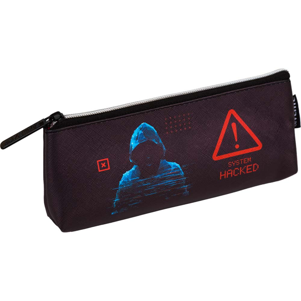 Пенал-косметичка devente "label. hacker" 21х8х3,5см кож.зам.
