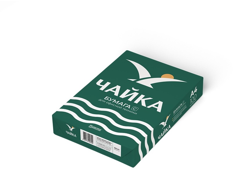 Бумага офисная а4 "чайка" 500л. 80г. 146%,класс с