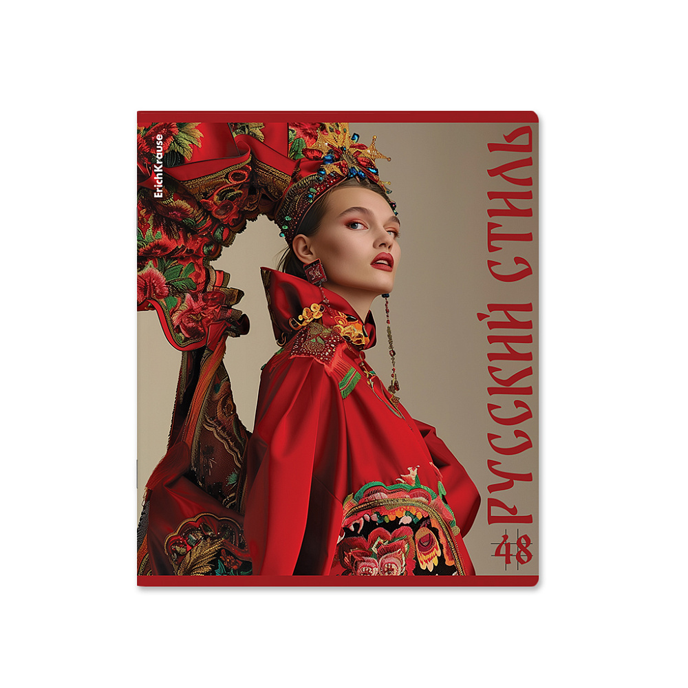 Тетрадь 48л. кл. "russian style" (erich krause) б/б,глянц.лам.,асс-т