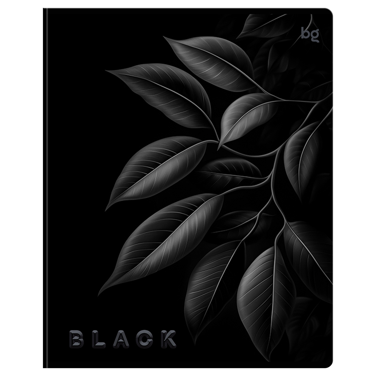 Тетрадь 48л. кл. "just black" (bg) б/б,софт тач,выб.лак,асс-т