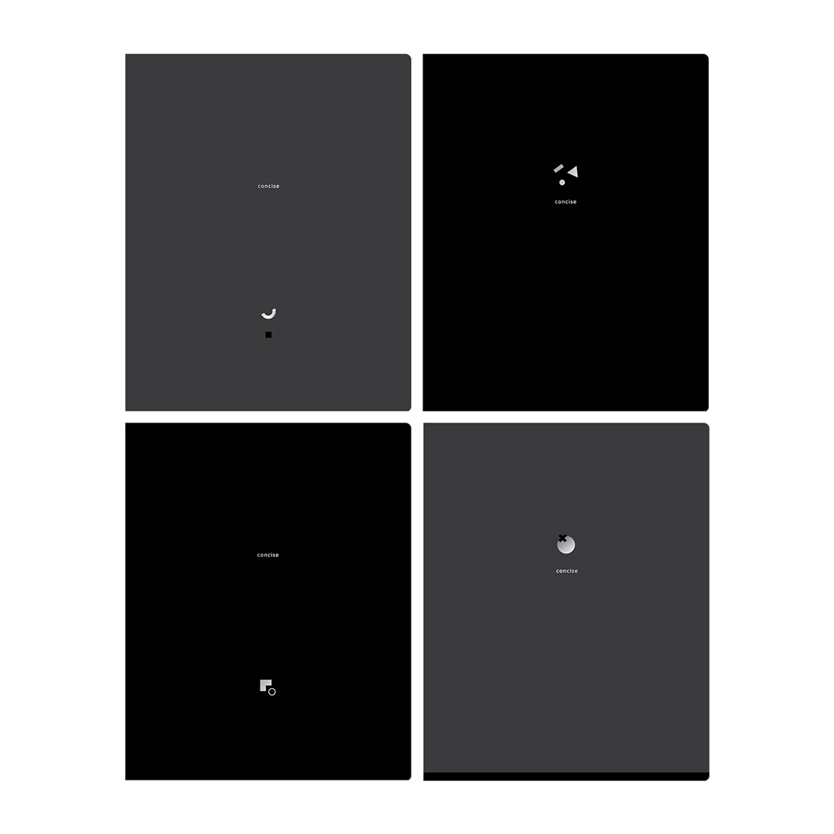 Тетрадь 48л. кл. "monocolor. black. concise" (bg) б/б,софт тач,фольга,асс-т
