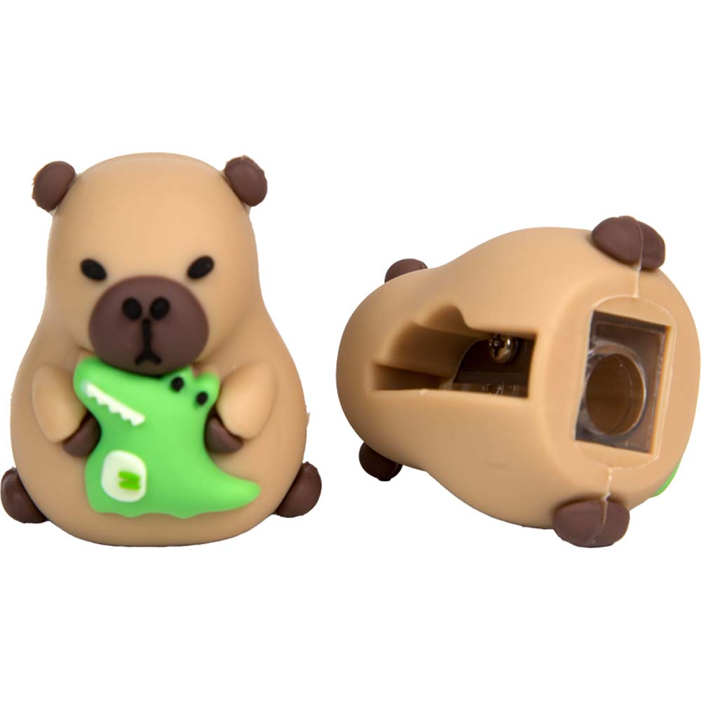 Точилка пластиковая devente "capybara" 1 отв. асс-т