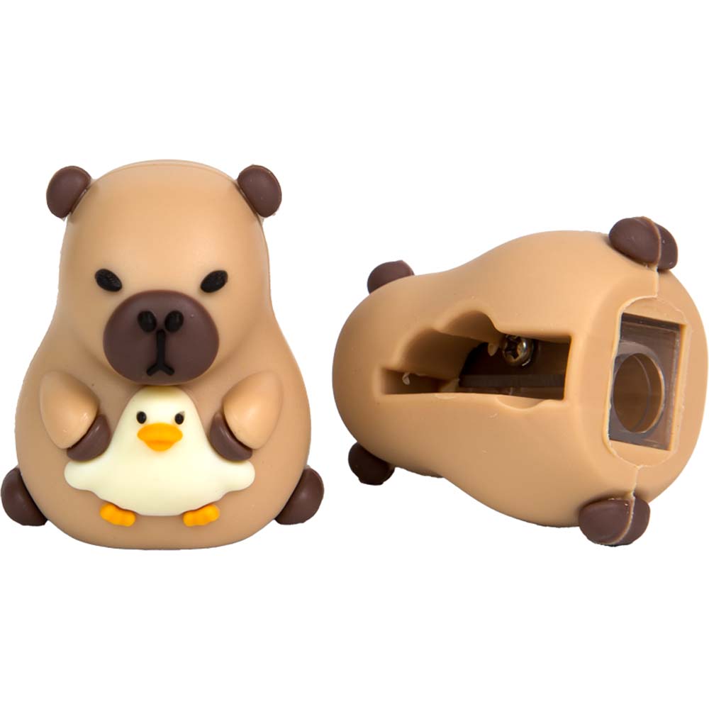 Точилка пластиковая devente "capybara" 1 отв. асс-т