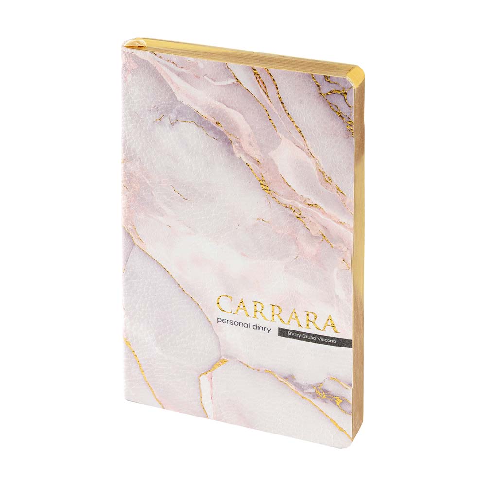 Ежедневник недатир. а5 bruno visconti "carrara" с золотым срезом,тонир.блок,кож.зам.