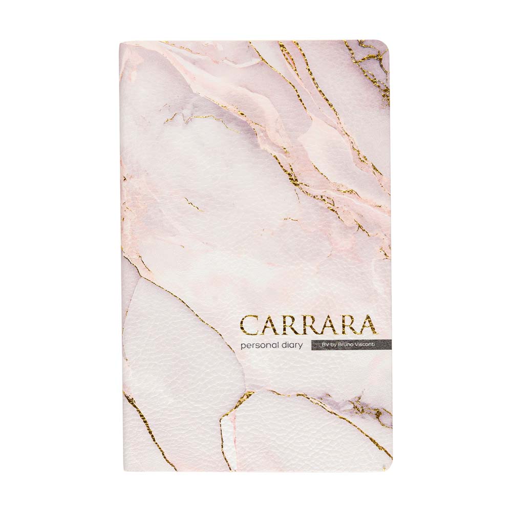 Ежедневник недатир. а5 bruno visconti "carrara" с золотым срезом,тонир.блок,кож.зам.