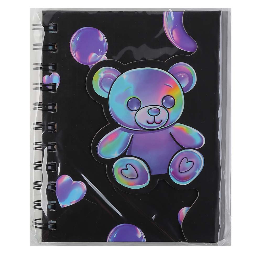 Блокнот а6 гребень 56л. лин. "marmalade bear" (кокос) тв.обл.
