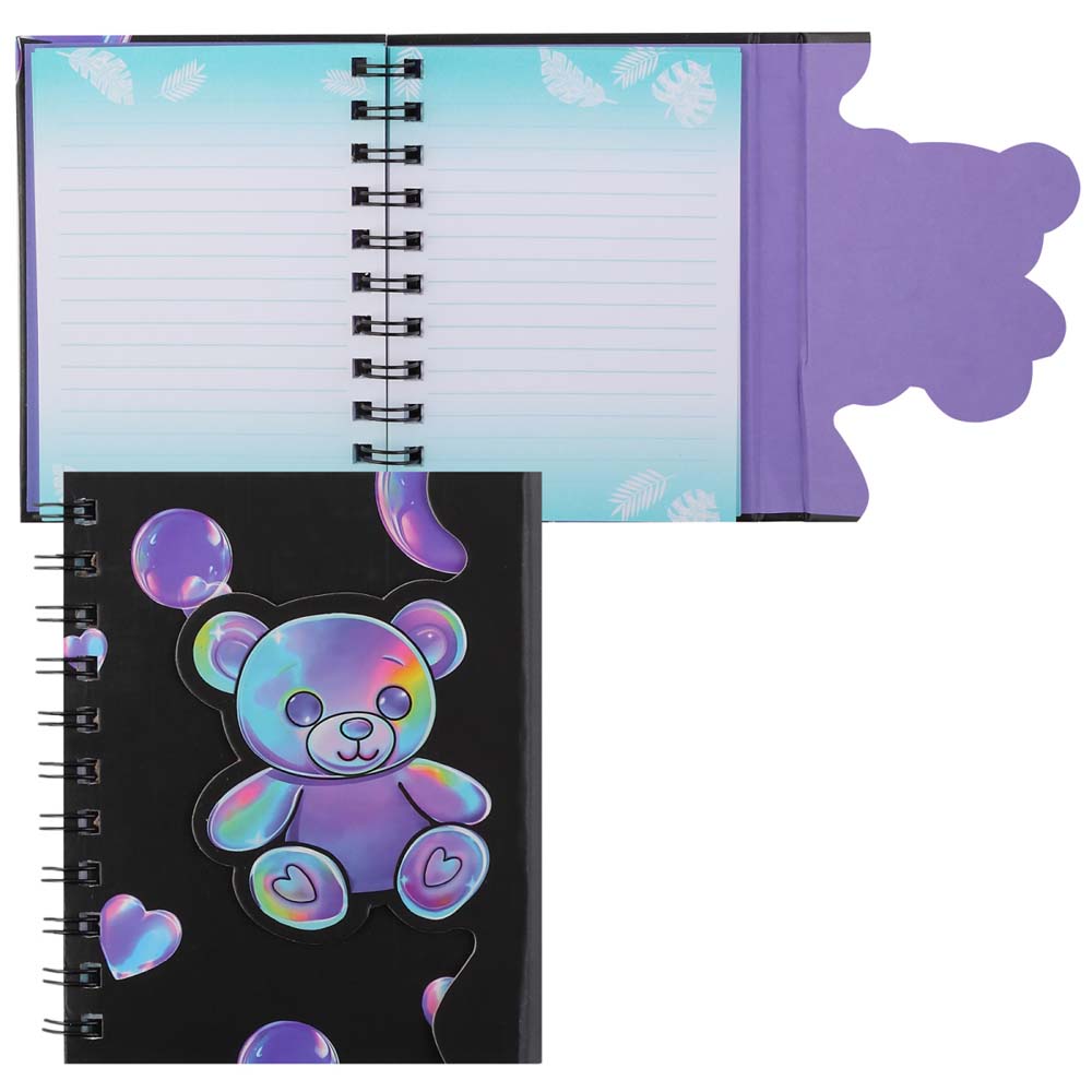 Блокнот а6 гребень 56л. лин. "marmalade bear" (кокос) тв.обл.