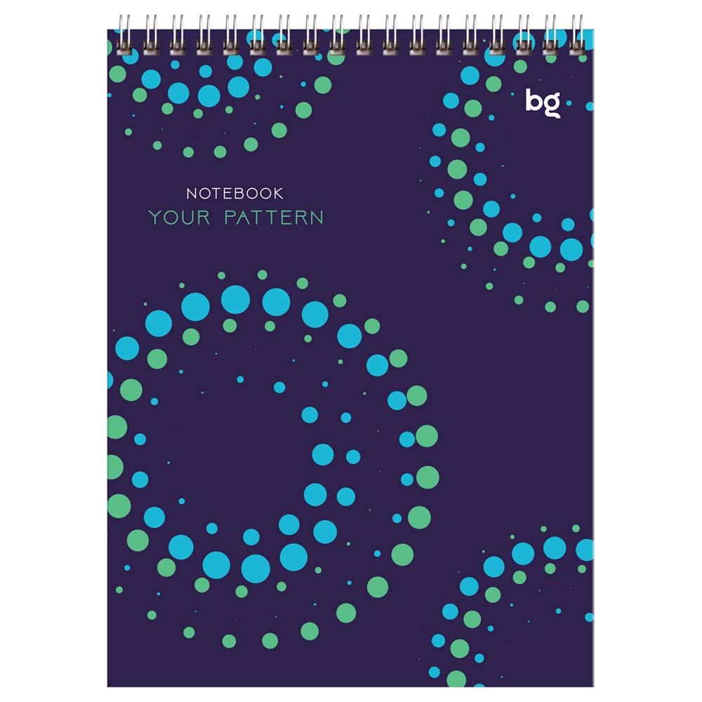 Блокнот а5 гребень 40л. кл. "your pattern" (bg) асс-т