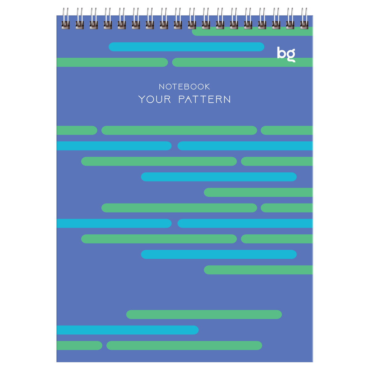 Блокнот а5 гребень 40л. кл. "your pattern" (bg) асс-т