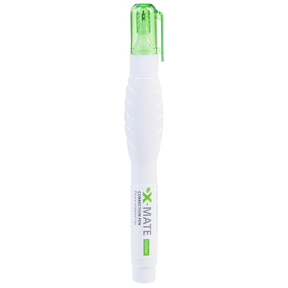 Корректирующая ручка "hatber x-mate" 12мл с метал.наконечником с колпачком и клипом