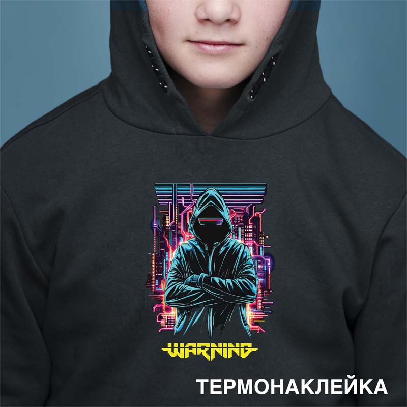 Термонаклейка на ткань devente "cyber" 13,1х18см