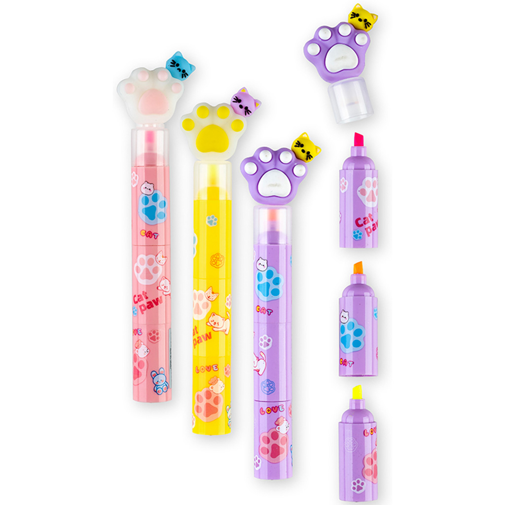 Маркер текстовый "кошачья лапка" асс-т