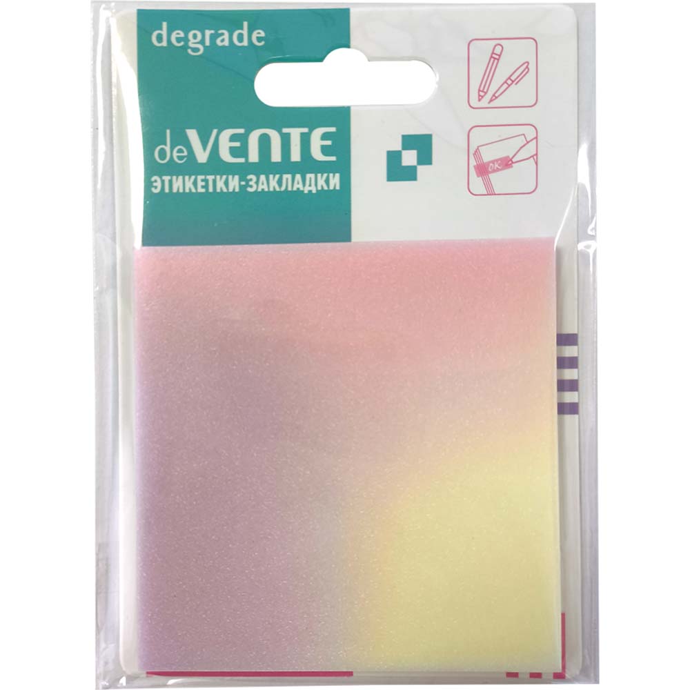 Бумага д/зам.с липким краем devente "degrade" 73х73 50л.