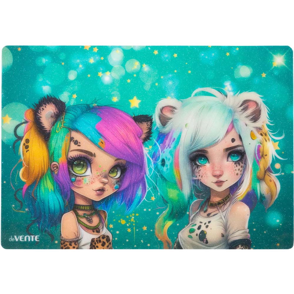 Дощечка для пластилина devente "kitty girl" 330х230мм пластик