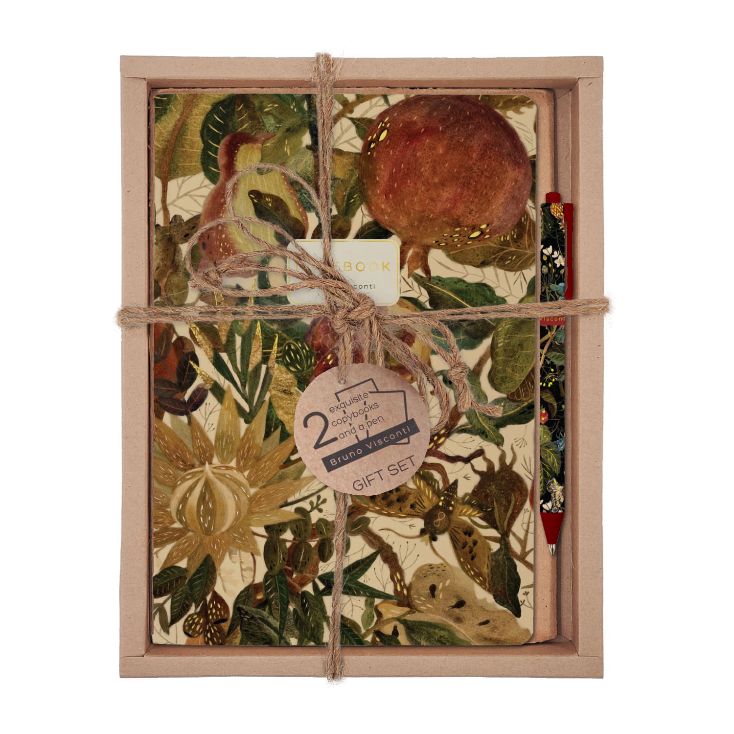 Набор подарочный bruno visconti "flora. tropical flora" 2 тетради+ручка