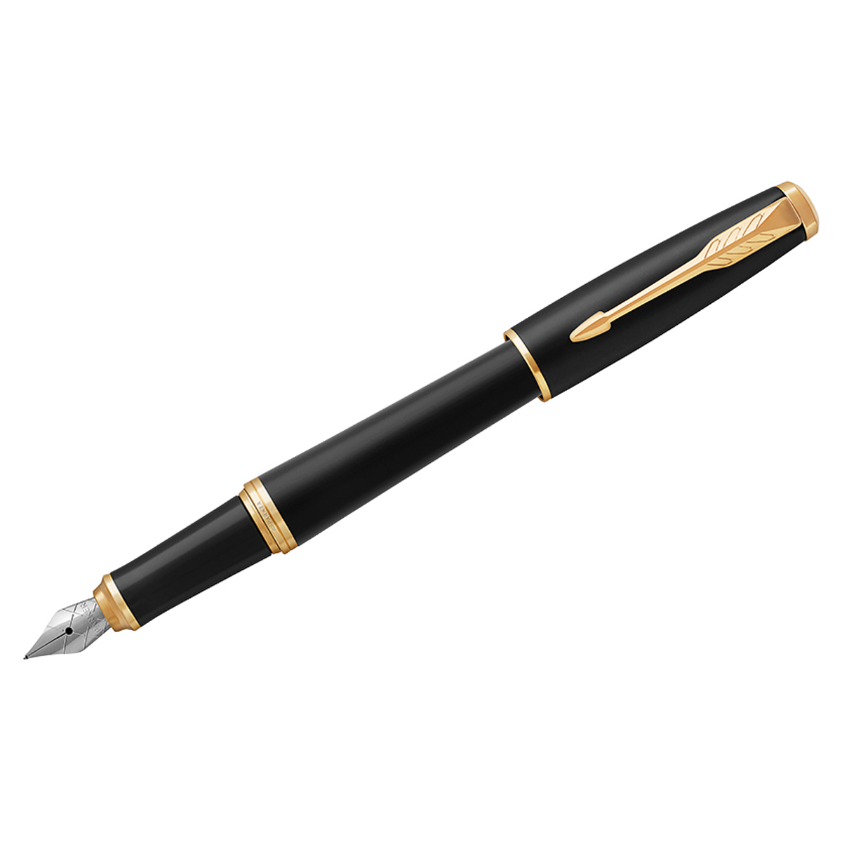 Ручка перьевая "parker urban muted black ct"корп.черн.мат. с позол.отд.