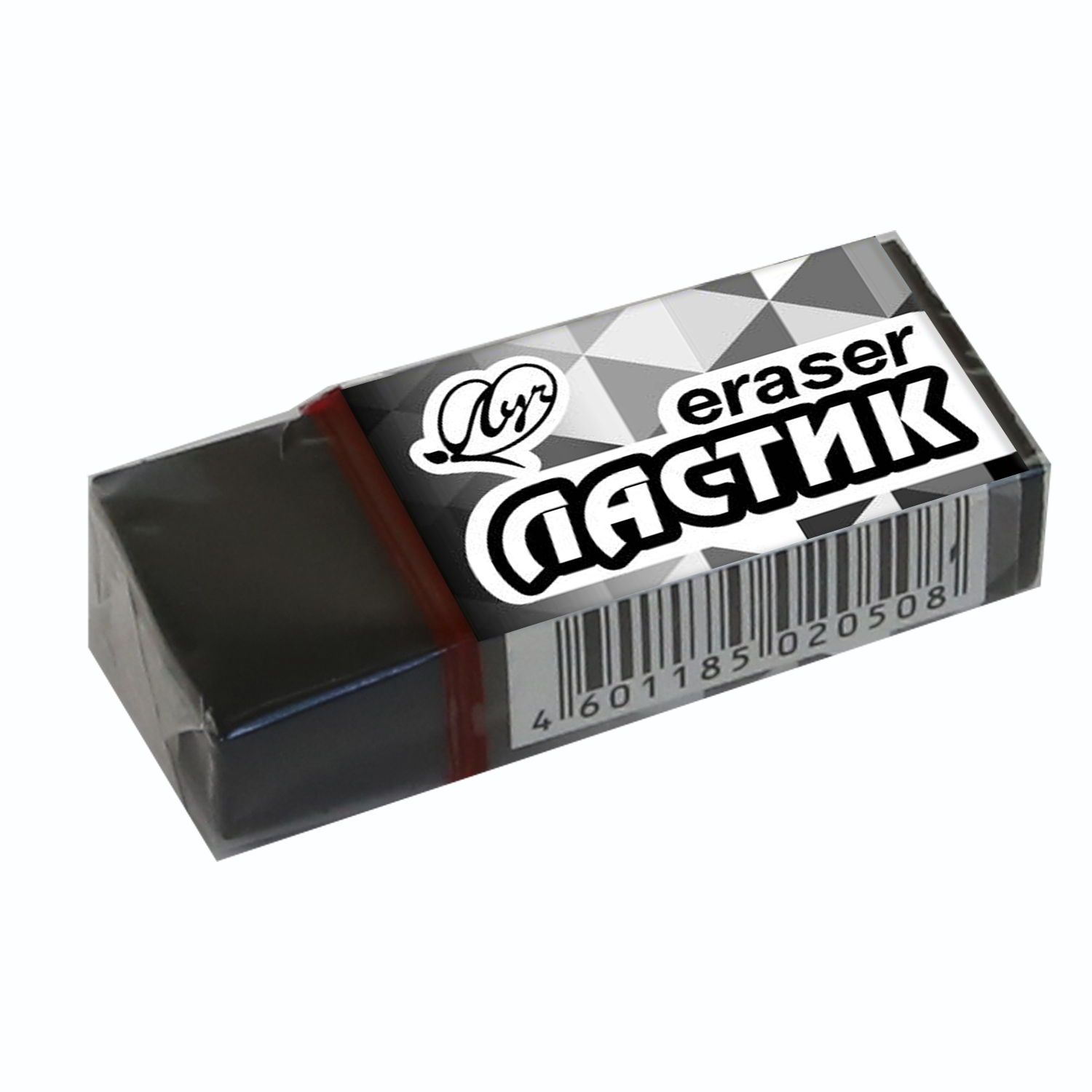 Ластик луч "л3" 45х19х10мм чёрный