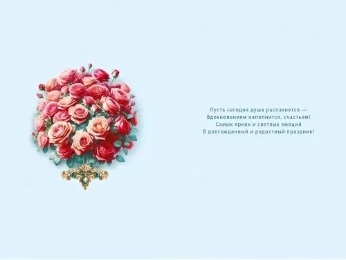Открытка а5 "с днём рождения!" блёстки текст